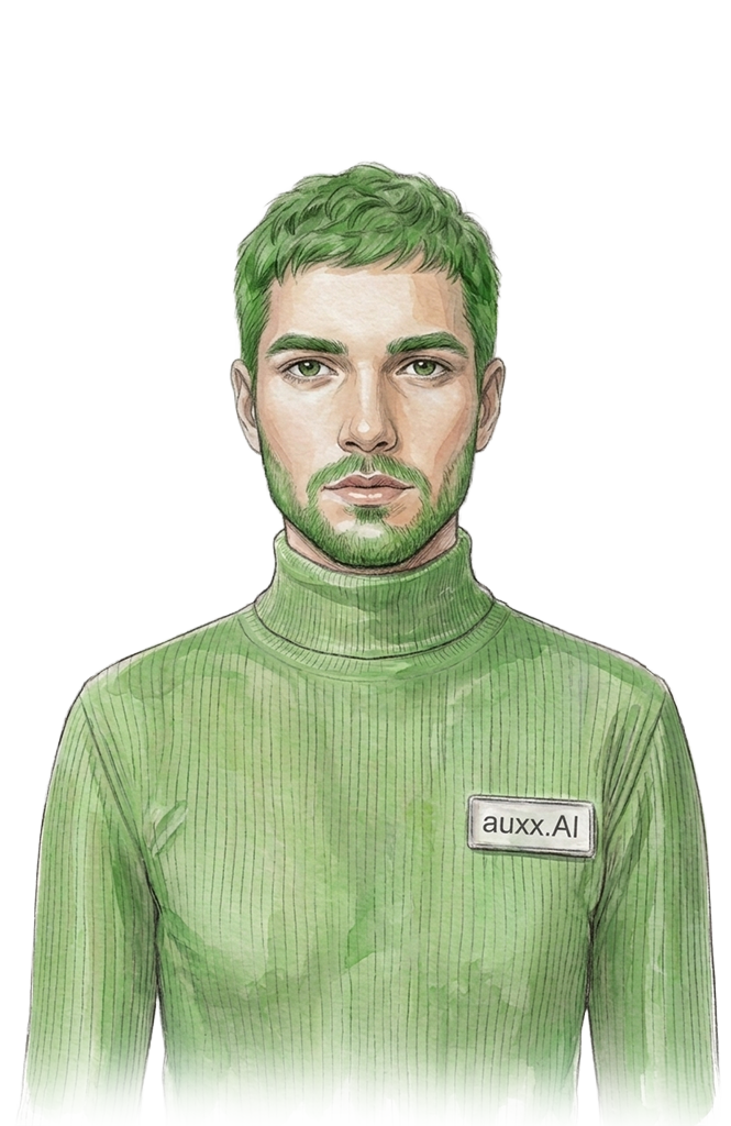 Auxx AI agent — green