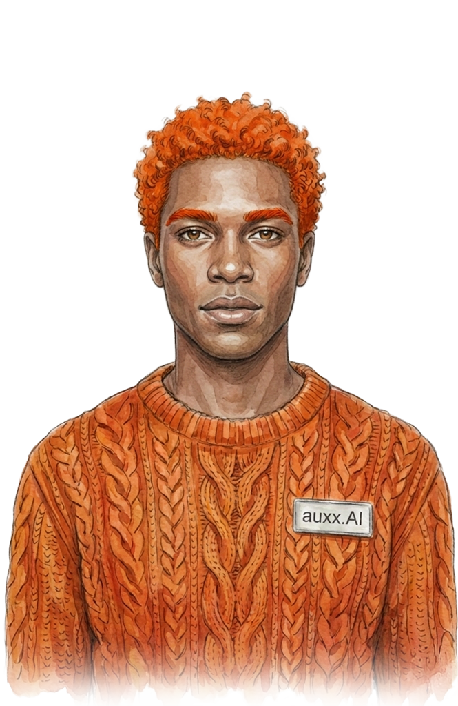 Auxx AI agent — orange